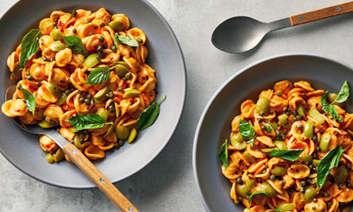 Basil Olive Pasta - Vegetarian dish